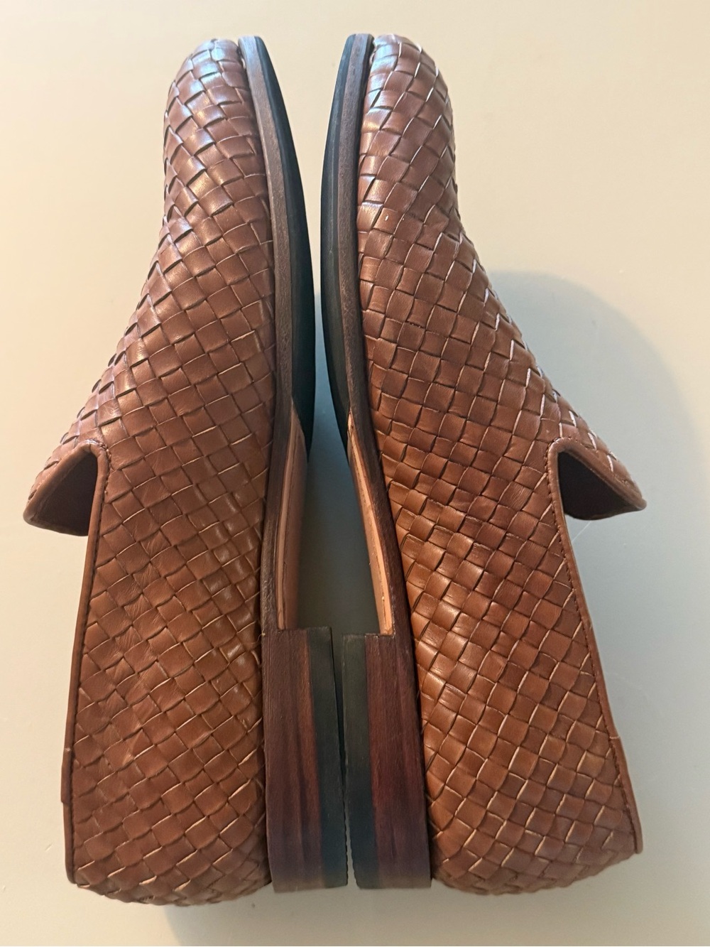 Handmade Genuine Leather Hobo Tote Bag oversize, Cognac Brown, pre-owned. - Picture 16 of 16